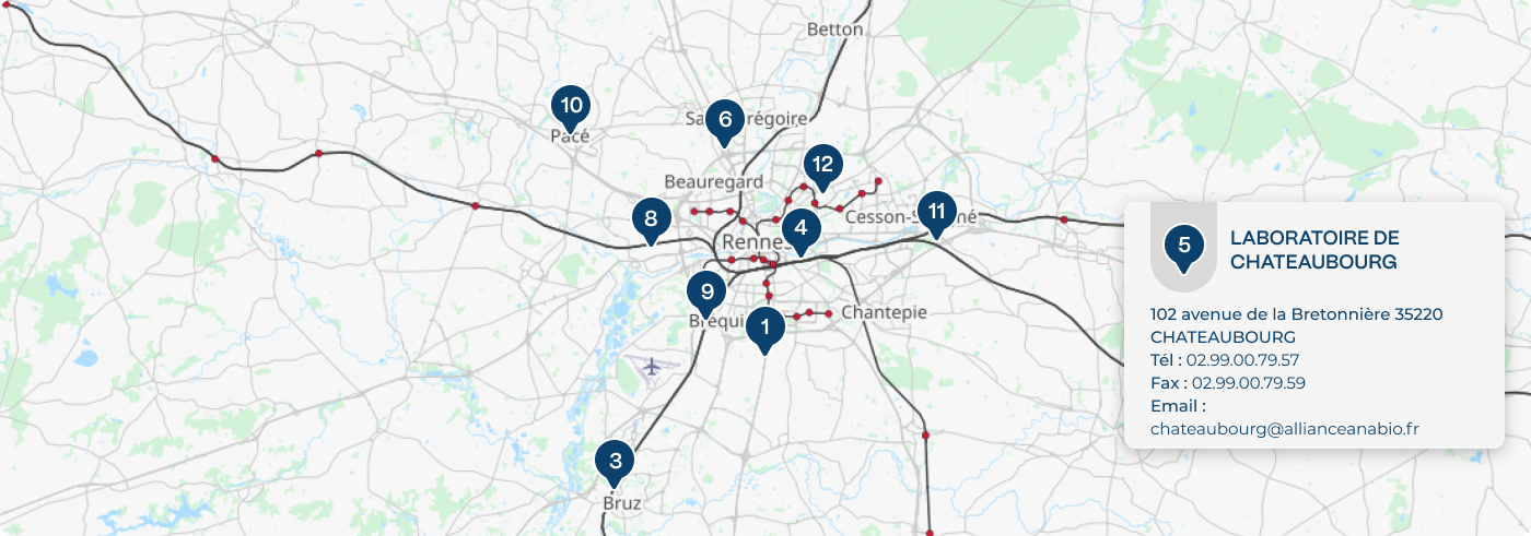 Laboratoire Alliance Anabio Laboratoire D Analyse Rennes Map2
